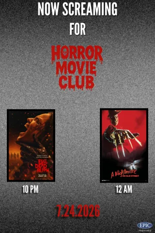 Movie poster for Horror Movie Club: Evil Dead Burn & Nightmare on Elm Street