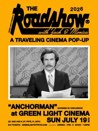 Movie poster for Anchorman @ green light cinema