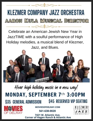 Movie poster for Aaron Kula and The Klezmer Company Jazz Orchestra